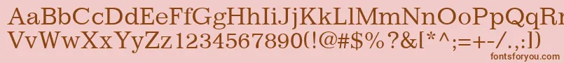 ClassicSsi Font – Brown Fonts on Pink Background
