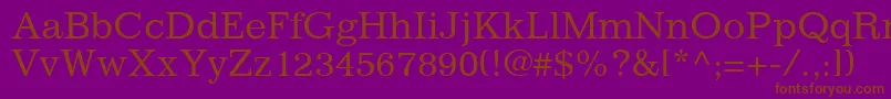 ClassicSsi-fontti – ruskeat fontit violetilla taustalla