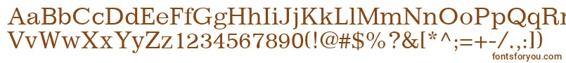 Шрифт ClassicSsi – коричневые шрифты на белом фоне