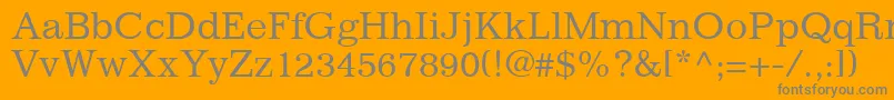 ClassicSsi Font – Gray Fonts on Orange Background