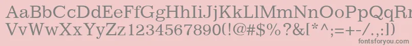 ClassicSsi Font – Gray Fonts on Pink Background