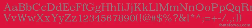 ClassicSsi Font – Gray Fonts on Red Background