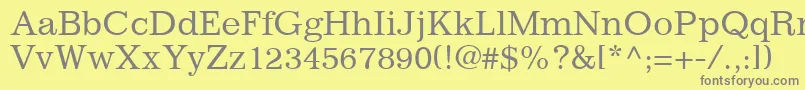 ClassicSsi Font – Gray Fonts on Yellow Background
