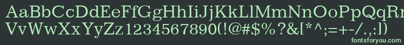 Шрифт ClassicSsi – зелёные шрифты на чёрном фоне