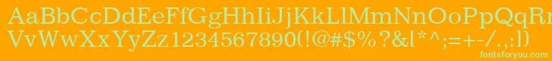 ClassicSsi Font – Green Fonts on Orange Background