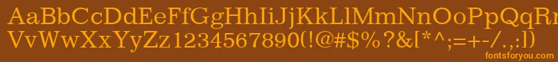 ClassicSsi Font – Orange Fonts on Brown Background