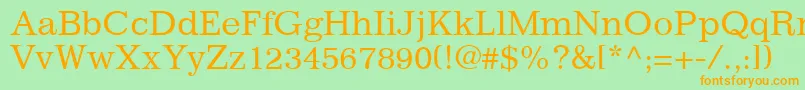 ClassicSsi Font – Orange Fonts on Green Background