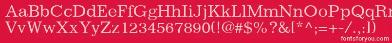 ClassicSsi Font – Pink Fonts on Red Background