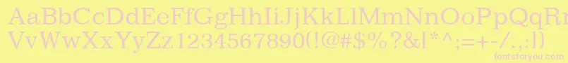 Шрифт ClassicSsi – розовые шрифты на жёлтом фоне