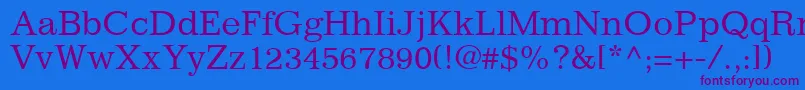 ClassicSsi Font – Purple Fonts on Blue Background