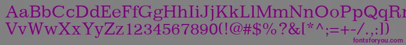 Шрифт ClassicSsi – фиолетовые шрифты на сером фоне
