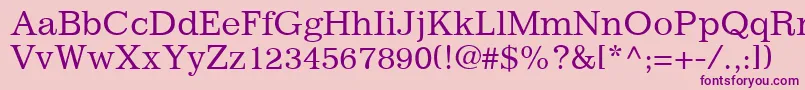 ClassicSsi Font – Purple Fonts on Pink Background