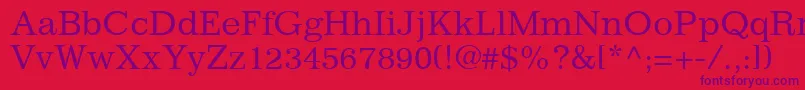 ClassicSsi Font – Purple Fonts on Red Background