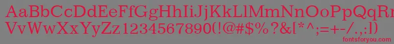 ClassicSsi Font – Red Fonts on Gray Background