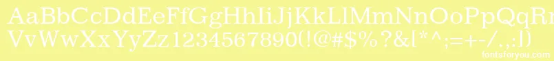 ClassicSsi Font – White Fonts on Yellow Background