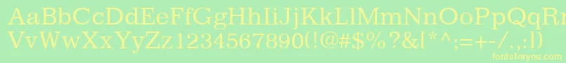 ClassicSsi Font – Yellow Fonts on Green Background