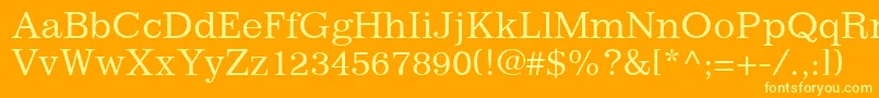 ClassicSsi Font – Yellow Fonts on Orange Background