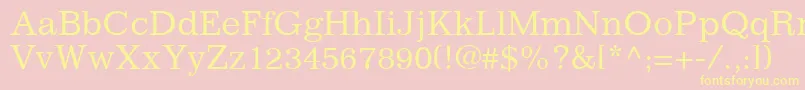 Police ClassicSsi – polices jaunes sur fond rose
