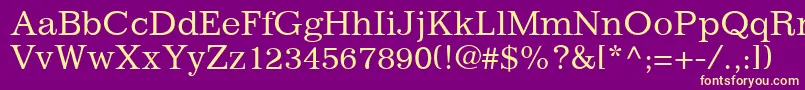 ClassicSsi Font – Yellow Fonts on Purple Background