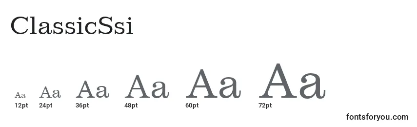 ClassicSsi Font Sizes