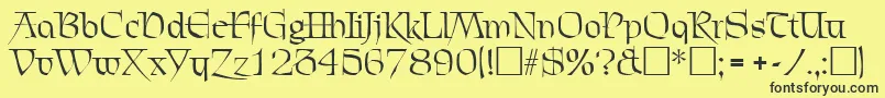 ChevalierRegular Font – Black Fonts on Yellow Background