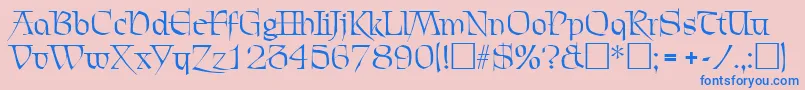 ChevalierRegular Font – Blue Fonts on Pink Background