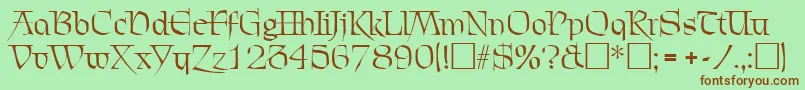 ChevalierRegular Font – Brown Fonts on Green Background