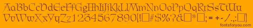 ChevalierRegular Font – Brown Fonts on Orange Background