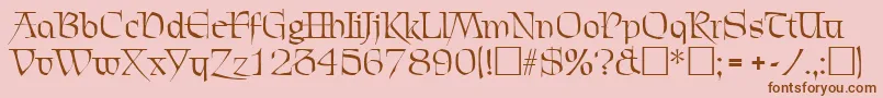 ChevalierRegular Font – Brown Fonts on Pink Background