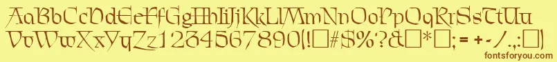 ChevalierRegular Font – Brown Fonts on Yellow Background