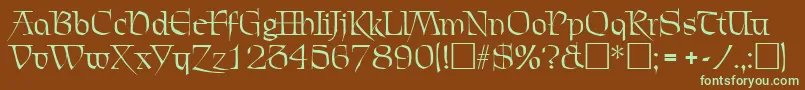 ChevalierRegular Font – Green Fonts on Brown Background