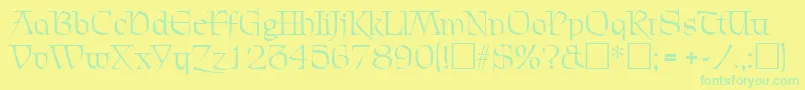 ChevalierRegular Font – Green Fonts on Yellow Background