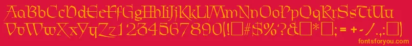 ChevalierRegular Font – Orange Fonts on Red Background