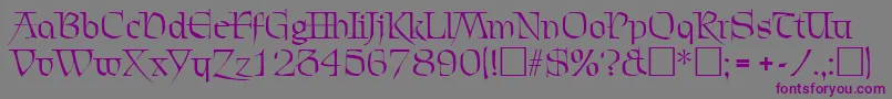 ChevalierRegular Font – Purple Fonts on Gray Background