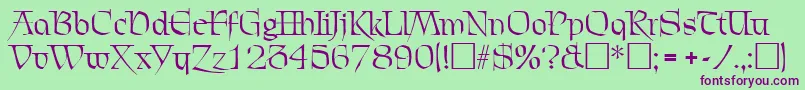 ChevalierRegular Font – Purple Fonts on Green Background