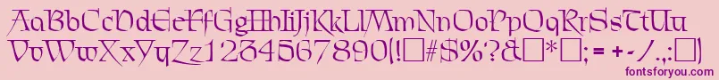 ChevalierRegular Font – Purple Fonts on Pink Background