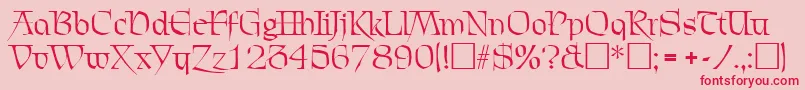 ChevalierRegular Font – Red Fonts on Pink Background