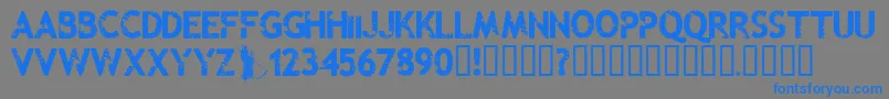 Malevolentz Font – Blue Fonts on Gray Background