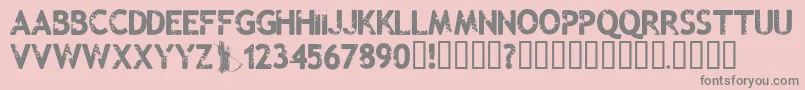 Malevolentz Font – Gray Fonts on Pink Background