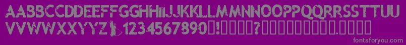 Malevolentz Font – Gray Fonts on Purple Background