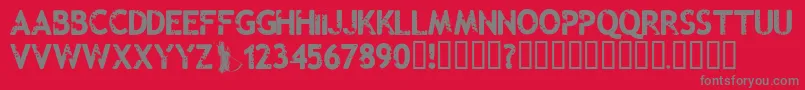 フォントMalevolentz – 赤い背景に灰色の文字