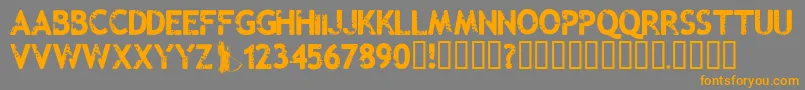 Malevolentz Font – Orange Fonts on Gray Background