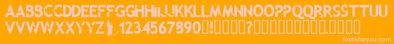フォントMalevolentz – オレンジの背景にピンクのフォント