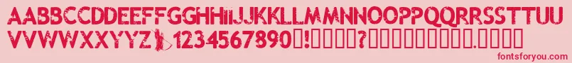 Malevolentz Font – Red Fonts on Pink Background