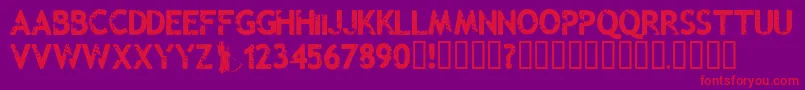 Malevolentz Font – Red Fonts on Purple Background