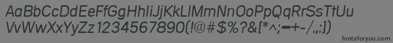 MercedesItalic Font – Black Fonts on Gray Background