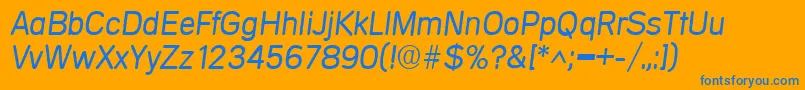 fuente MercedesItalic – Fuentes Azules Sobre Fondo Naranja