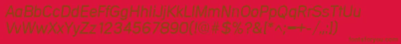 Police MercedesItalic – polices brunes sur fond rouge