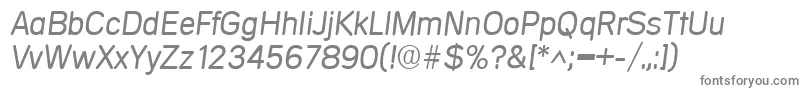 フォントMercedesItalic – 灰色のフォント