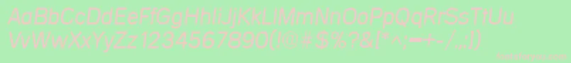 MercedesItalic Font – Pink Fonts on Green Background